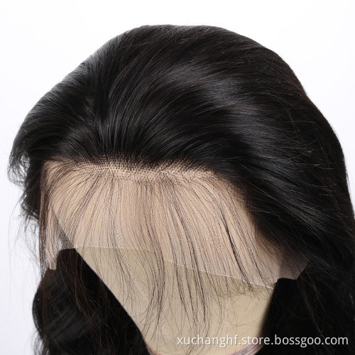 High Quality Peruvian Virgin Human Hair Wig 150% 180% Mink 13*6 HD Lace Front Peruvian Cuticle Aligned Human Hair Wig Body Wave